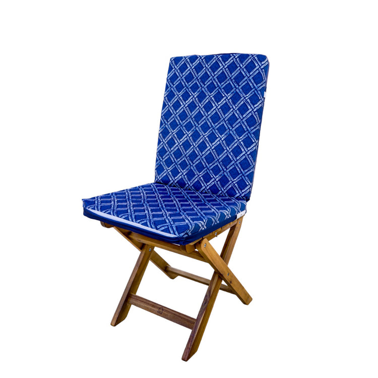 Lot de 4 Coussins pour chaises 95 x 40 cm motif Nautique Bleu - Deco-arts.fr