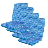 Lot de 4 Coussins pour chaises 95 x 40 cm motif Géométrique Vert - Deco-arts.fr