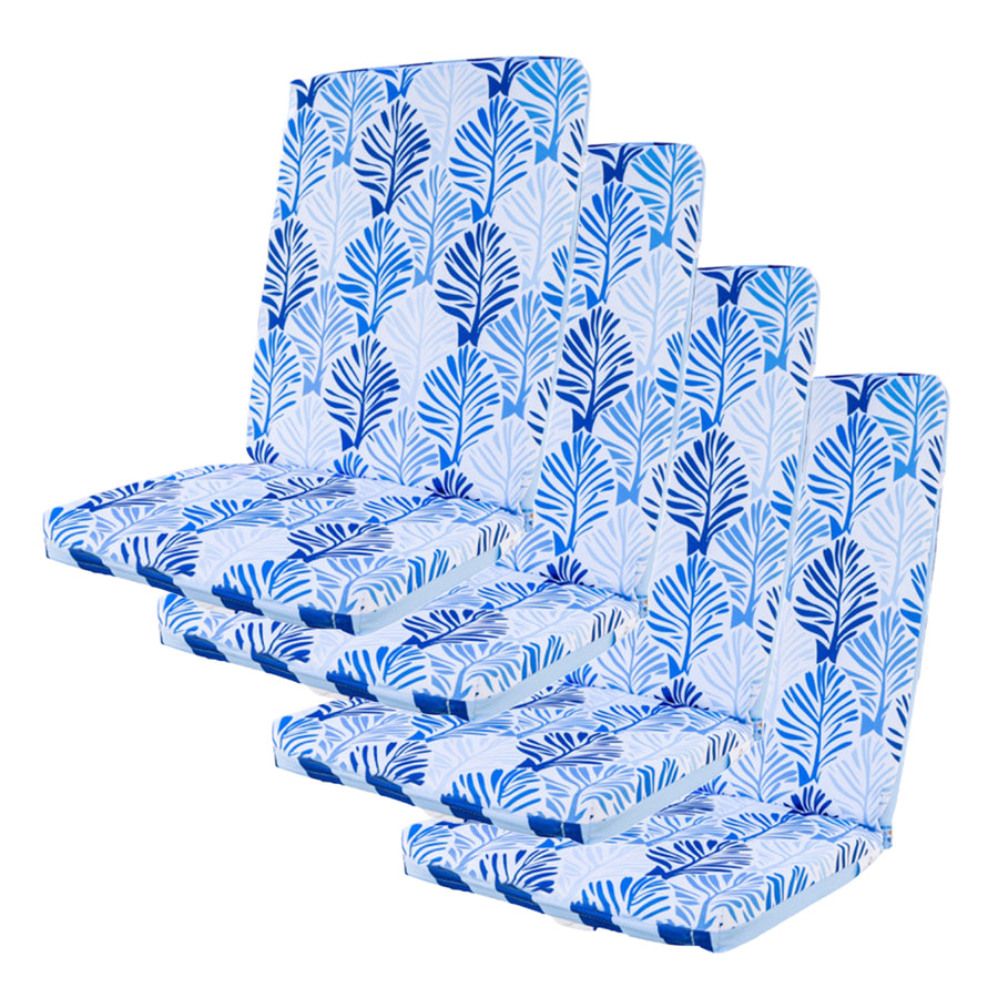 Lote de 4 Cojines para Silla con Respaldo Alto 95x40, grosor de 5 cm
