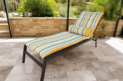 Juego de cojines para sillón y bolster estampado de rayas solares 195x60x5 cm y 45x18 cm