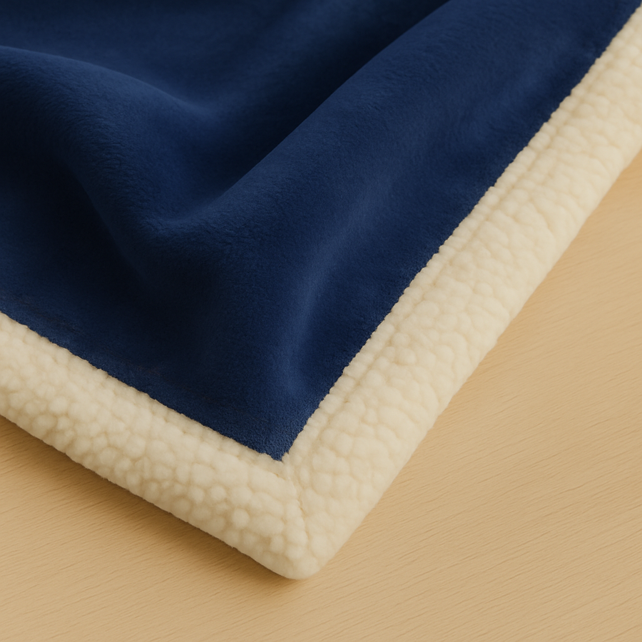 Manta Sherpa Franela XXL 200x240 Azul Marino – foto 5