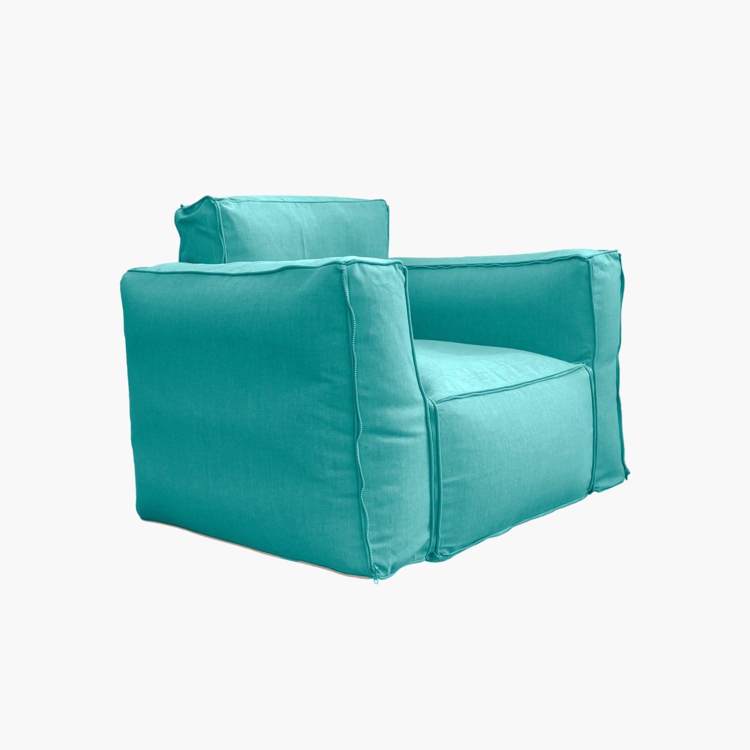Canapé salon de jardin modulable 90x75x65cm Bleu caraïbes - Deco-arts.fr