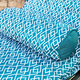 Ensemble Coussin pour Chaise Longue et Traversin 195x60x5cm & 45x18cm Motif Géométrique - Deco-arts.fr