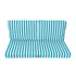 Coussins pour salon de jardin déhoussable 120x60cm - Rayure Turquoise - Deco-arts.fr