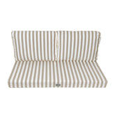 Coussins pour salon de jardin déhoussable 100x50cm - Rayure Beige - Deco-arts.fr