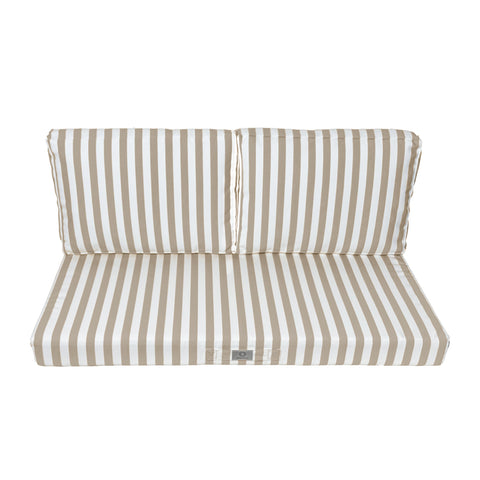 Cojines para muebles de jardín desenfundables 120x60cm - Raya beige