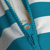 Coussins pour salon de jardin déhoussable 120x60cm - Rayure Turquoise - Deco-arts.fr