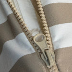 Ensemble de coussins pour salon de jardin beige rayé, comprenant 1 coussin d’assise et 2 dossiers, 100x50 cm, en tissu 270g.