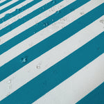 Ensemble de 3 coussins pour salon jardin avec rayures turquoise, 120x60 cm, pour fauteuils et canapés, en tissu 270g.