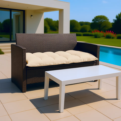 Cojín acolchado Comfort para interior y exterior 120x60cm - Beige