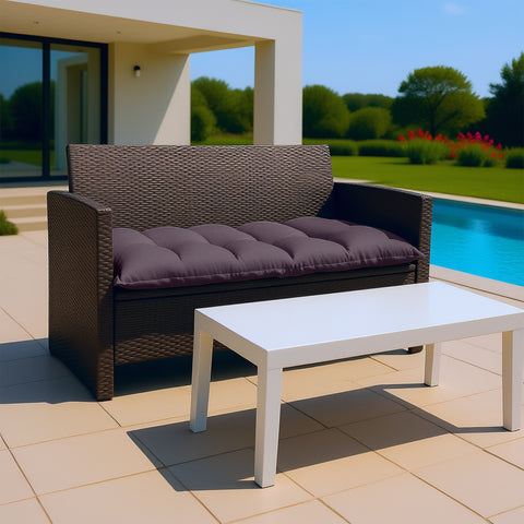 Cojín Acolchado Confort Interior Exterior 120x60cm - Gris Carbón