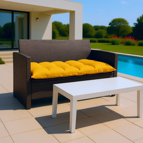 Cojín acolchado Comfort para interior y exterior 120x60cm - Amarillo Miel