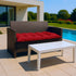 Coussin capitonné Confort Intérieur Extérieur 120x60cm - Rouge - Deco-arts.fr