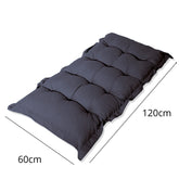Coussin capitonné Confort Intérieur Extérieur 120x60cm - Gris Carbone - Deco-arts.fr