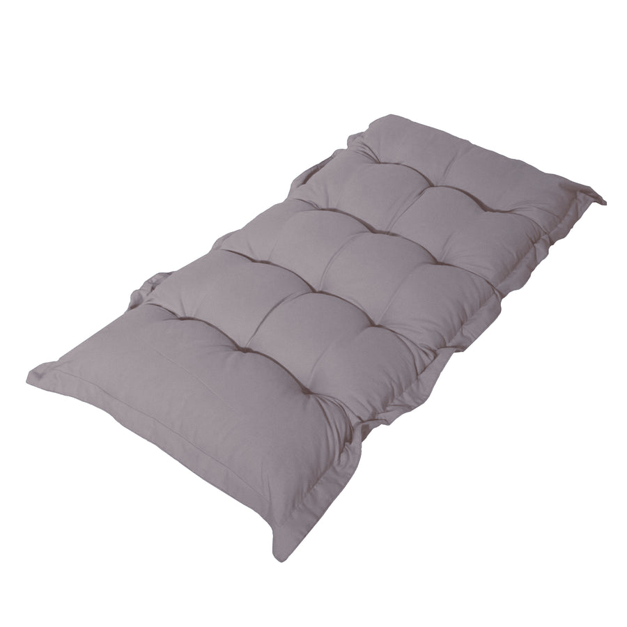 Cojín Acolchado para Banco y Suelo 120x60 Gris Guijarro, grosor de 10 cm