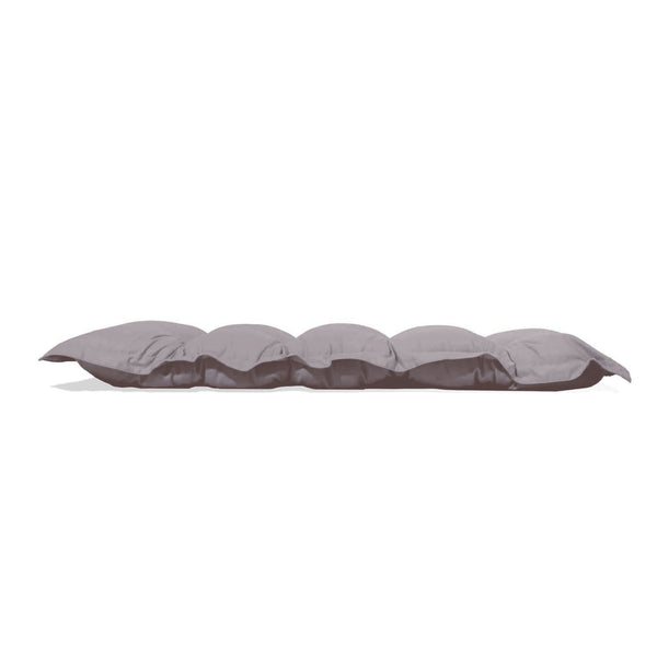 Coussin capitonné Confort Intérieur Extérieur 120x60cm - Gris Galet - Deco-arts.fr