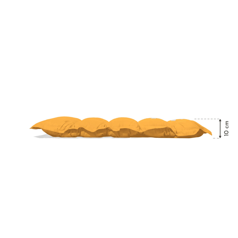 Cojín Acolchado para Banco y Suelo 120x60 Amarillo Miel, funda desenfundable