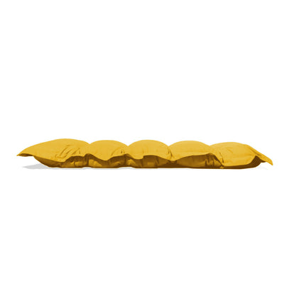 Coussin capitonné Confort Intérieur Extérieur 120x60cm - Jaune Miel - Deco-arts.fr