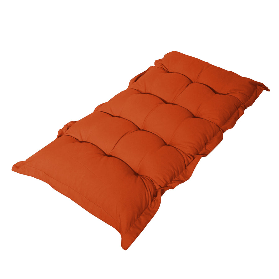 Cojín Acolchado para Banco y Suelo 120x60 Naranja, grosor de 10 cm