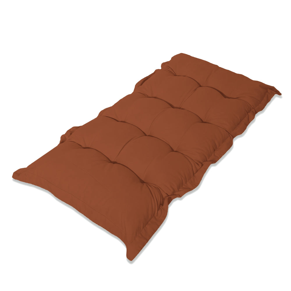 Cojín Acolchado para Banco y Suelo 120x60 Terracota, grosor de 10 cm