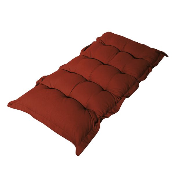 Coussin Banc et Sol capitonné 120x60 cm en terracotta, épais 10 cm, pour fauteuils et canapés, Deco-arts.fr
