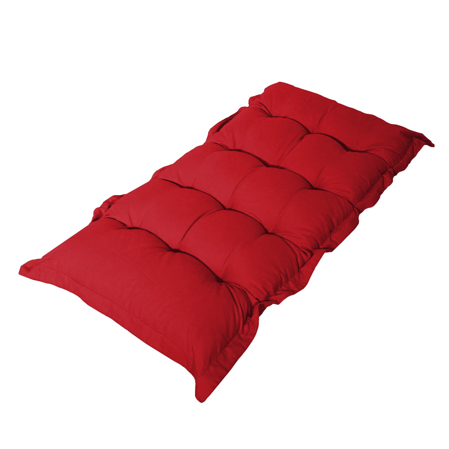 Cojín Acolchado para Banco y Suelo 120x60 Rojo, grosor de 10 cm