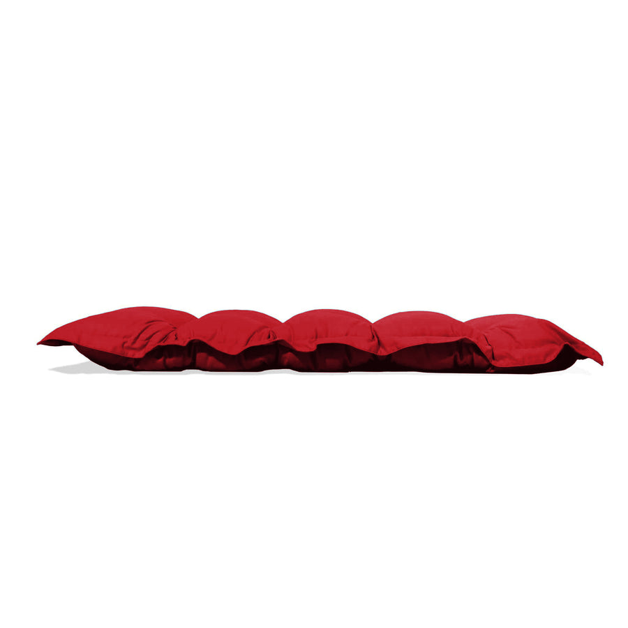 Cojín Acolchado para Banco y Suelo 120x60 Rojo, funda desenfundable