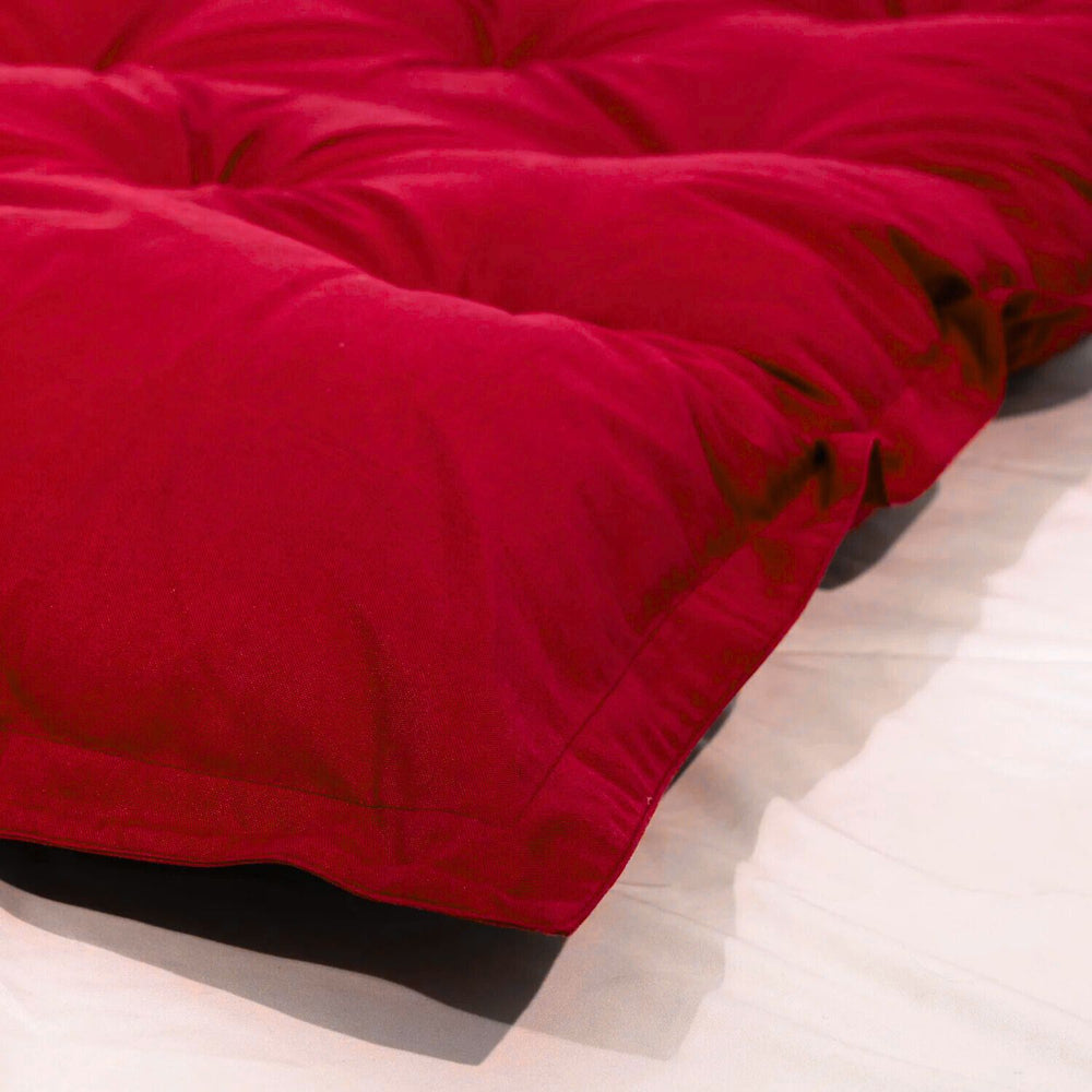 Colchoneta de Suelo XXL 195x100 Rojo, tejido de poliéster