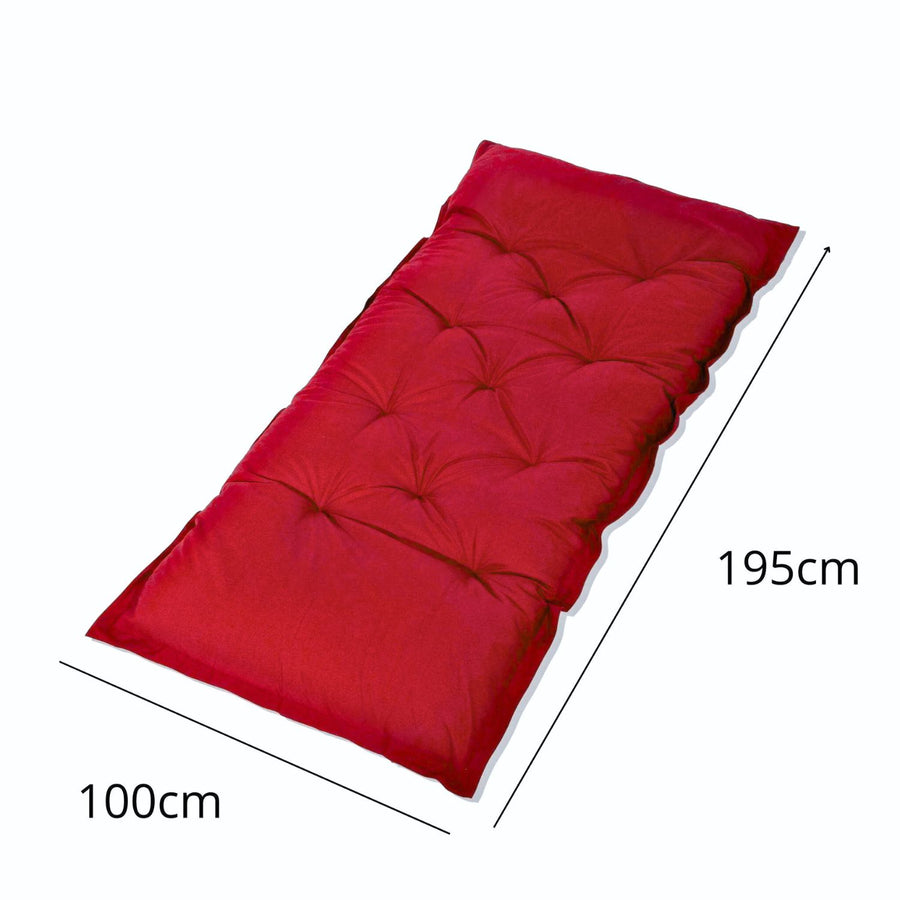 Matelas de Sol XXL 195x100 Rouge, pour l'intérieur, l'extérieur et le camping