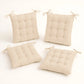 Lot de 4 Galettes de chaise 40 x 40 cm - Beige - Deco-arts.fr