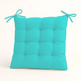 Lot de 4 Galettes de chaise 40 x 40 cm -  Bleu Caraïbes - Deco-arts.fr