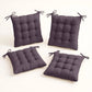 Lot de 4 Galettes de chaise 40 x 40 cm -  Gris carbone - Deco-arts.fr