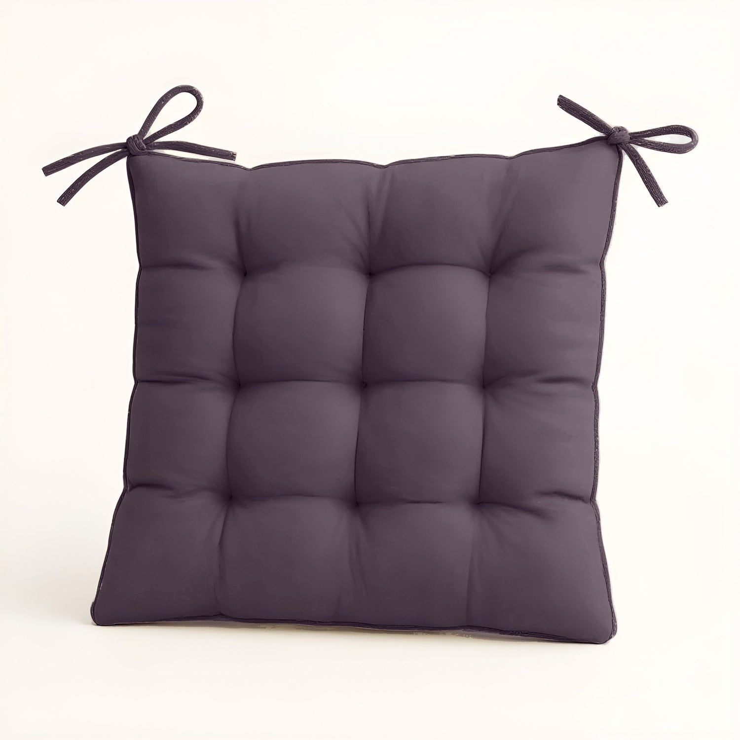 Lot de 4 Galettes de chaise 40 x 40 cm -  Gris carbone - Deco-arts.fr
