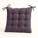 Lot de 4 Galettes de chaise 40 x 40 cm -  Gris carbone - Deco-arts.fr
