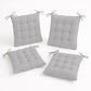 Lot de 4 Galettes de chaise 40 x 40 cm - Gris clair - Deco-arts.fr