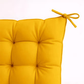Lot de 4 Galettes de chaise 40 x 40 cm - Jaune miel - Deco-arts.fr