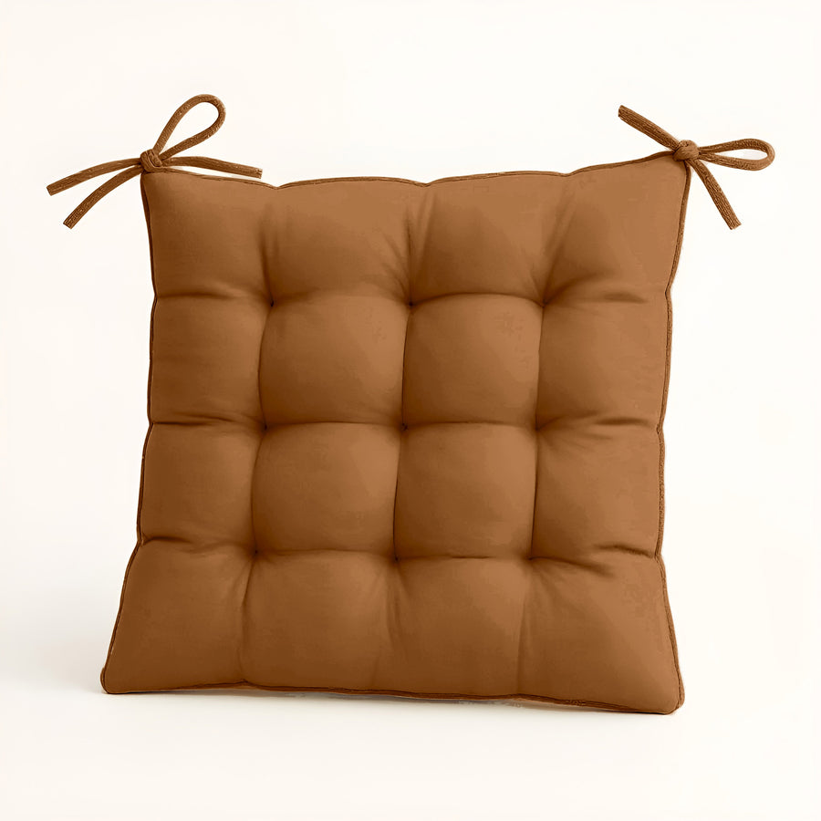Lote de 4 Cojines para Silla 40x40 Óxido, tejido de poliéster