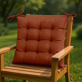 Lot de 4 Galettes de chaise 40 x 40 cm - Terracotta - Deco-arts.fr