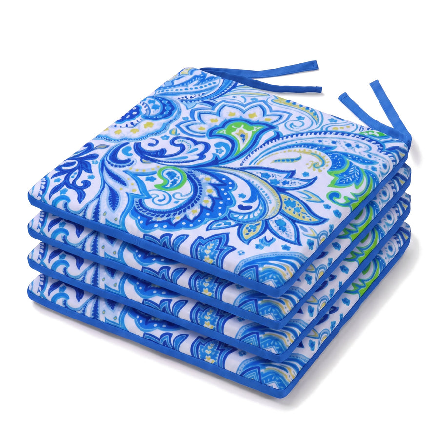 Lot de 4 galettes de chaise 35x35 Motif Arabesque