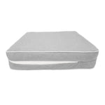 Ensemble Coussins Premium 60x60 Gris Clair - Épais 12cm & Finition Passepoil