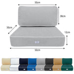 Ensemble Coussins Premium 50x50 Gris Clair - Épais 12cm & Finition Passepoil