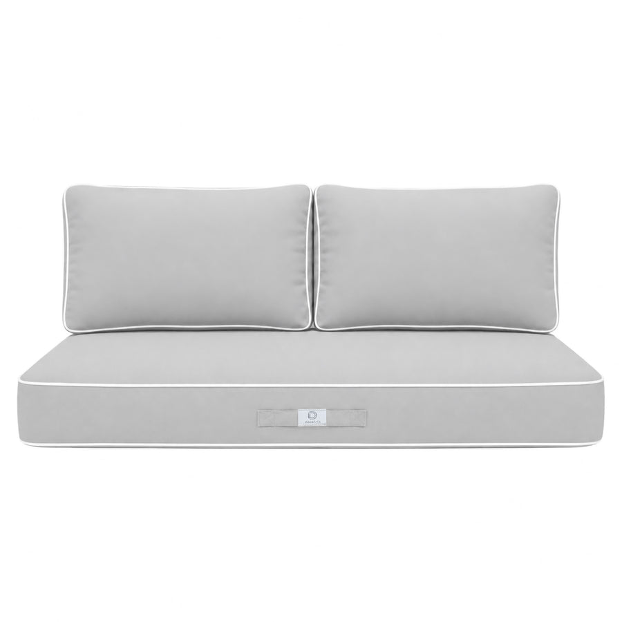 Ensemble Coussins Premium 100x50 Gris Clair, housse déhoussable