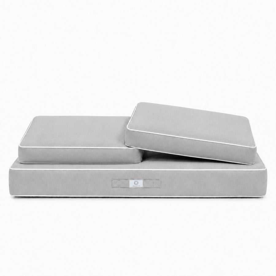 Ensemble Coussins Premium 100x50 Gris Clair, tissu anti-UV