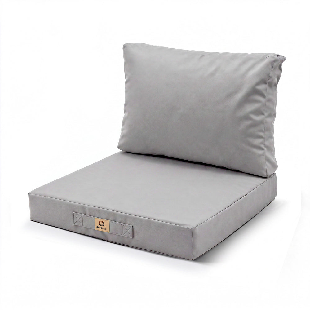 Conjunto de Cojines para Salón de Jardín 50x50 Gris Guijarro, funda desenfundable