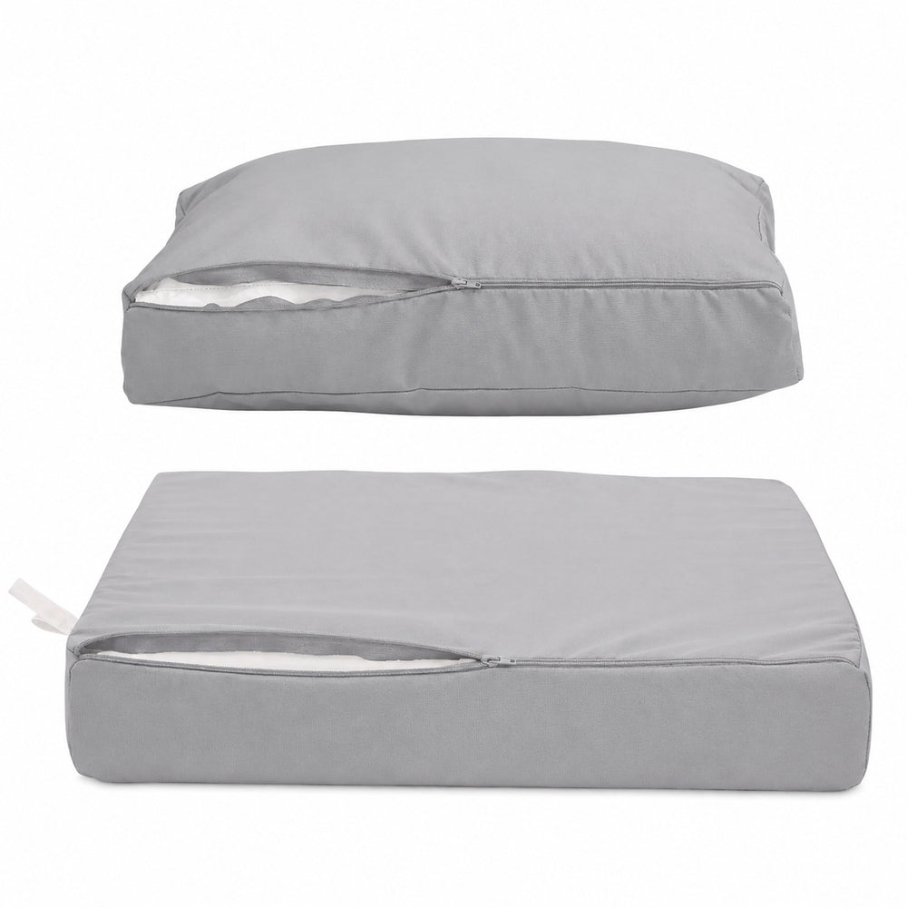 Conjunto de Cojines para Salón de Jardín 50x50 Gris Guijarro, relleno de espuma de alta densidad