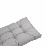 Ensemble Coussins Capitonné 50x50 Gris Galet - Épais 15cm & Moelleux (Assise + Dossier)