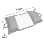 Puf Flotante para Piscina XXL 170x90 Gris Guijarro - Colchoneta de Hamaca con Perlas (Confort Adulto)