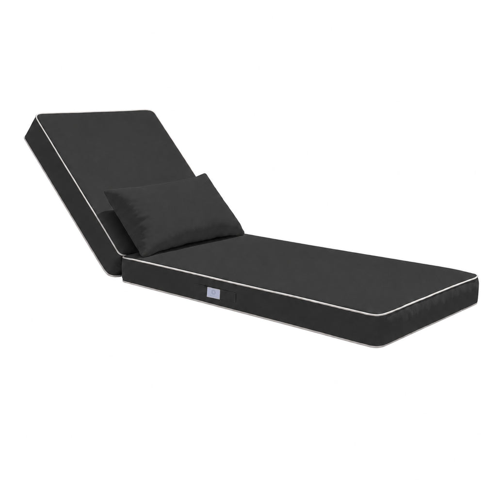 Colchoneta Premium para Tumbona 190x60 Gris Oscuro, tejido anti-UV e hidrófugo