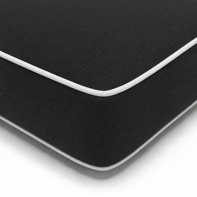 Matelas Transat Premium 190x60 Gris Foncé - Épais 10cm & Têtière (Déhoussable)