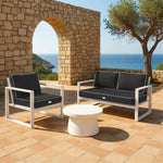 Ensemble Coussins Premium 60x60 Gris Foncé - Épais 12cm & Finition Passepoil